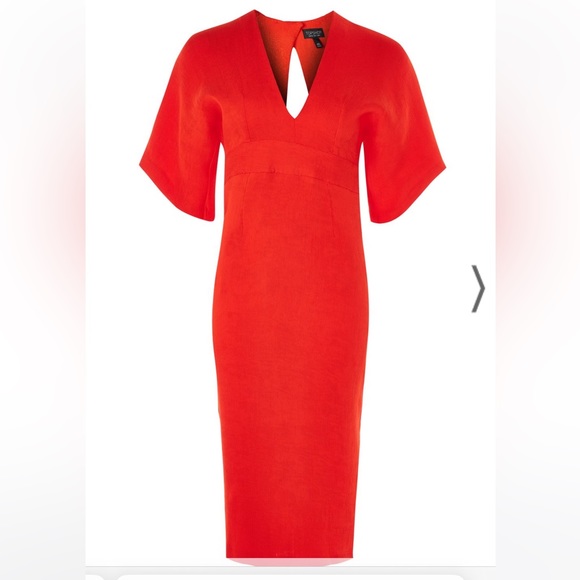 topshop plunge neck dress